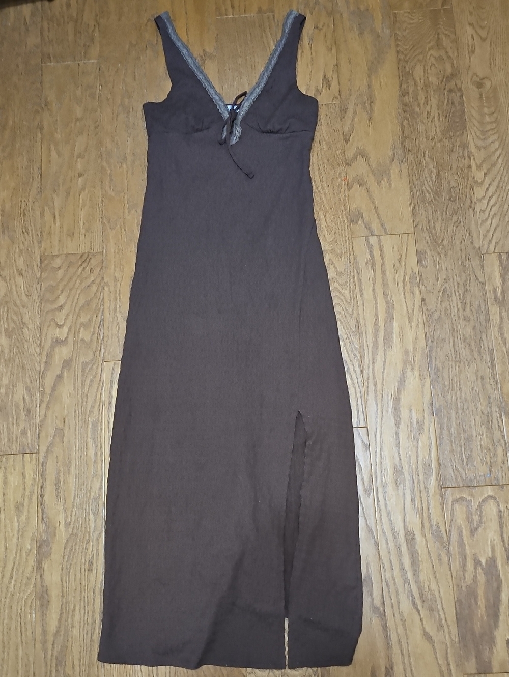 Vintage Y2K Madden Girl Chocolate Brown Whimsigoth Maxi Dress - Medium